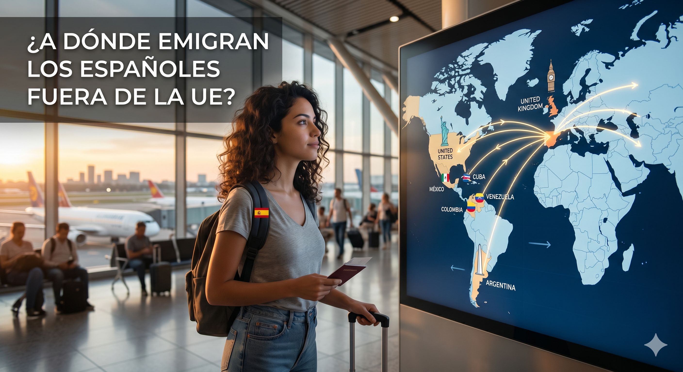 ¿A dónde emigran los españoles fuera de la Unión Europea?